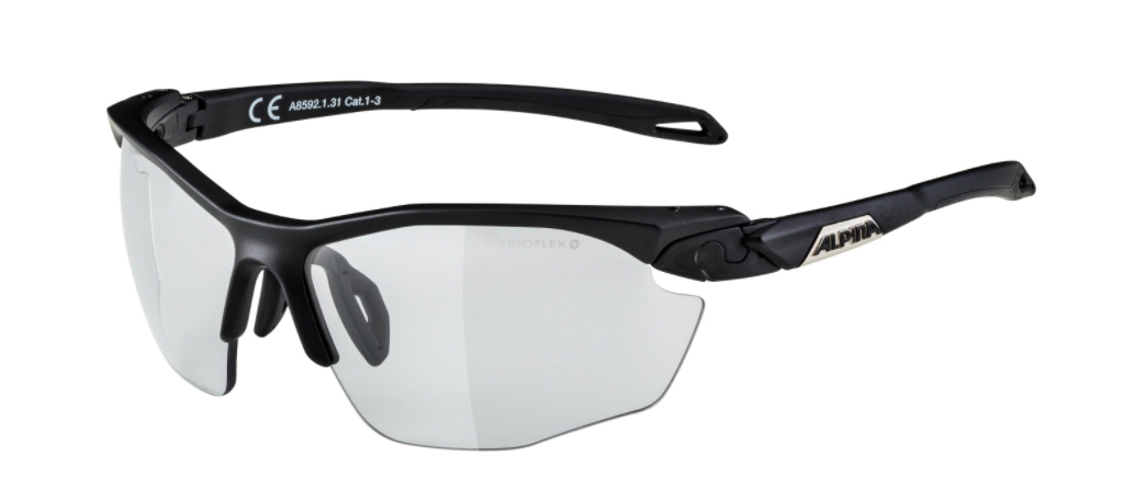 Alpina Sportbrille TWIST FIVE HR V black matt / varioflex+ black